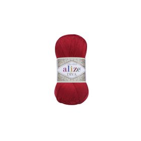Alize 106 Kırmızı Diva El Örgü İpi