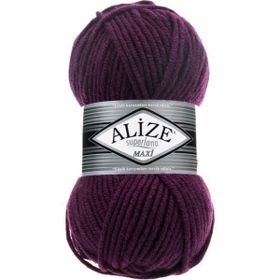 Alize 111 100 gr Mürdüm Superlana Maxi El Örgü İpi