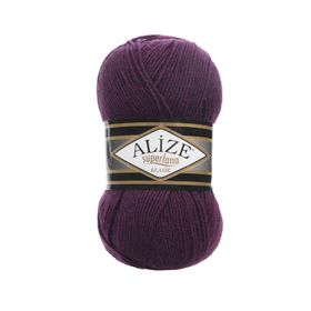 Alize 111 100 gr Mürdüm Superlana Maxi El Örgü İpi