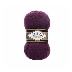 Alize 111 Mürdüm Superlana Klasik 100 gr El Örgü İpi