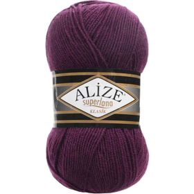 Alize 111 Mürdüm Superlana Klasik 100 gr El Örgü İpi