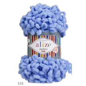 Alize 112 Mavi 5'li Puffy Fine El Örgü İpi
