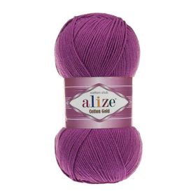 Alize 122 mürdüm 5'li Cotton Gold El Örgü İpi