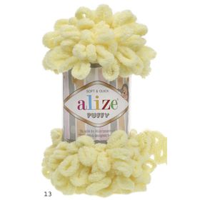 Alize 13 Açık Sarı 5'li Puffy El Örgü İpi