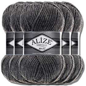 Alize 182 Orta Gri Melanj Superlana Maxi Örgü İpi