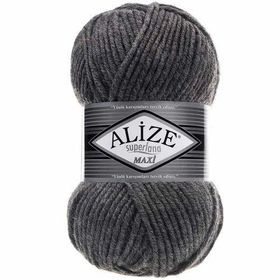 Alize 182 Orta Gri Melanj Superlana Maxi Örgü İpi