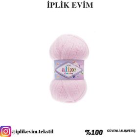 Alize 185 Açık Pembe Şekerim Bebe El Örgü İpi