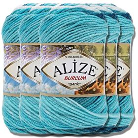 Alize 1892 Burcum Batik Çağla 5 Adet El Örgü İpi