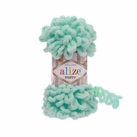 Alize 19 açık Mint 5'li Puffy El Örgü İpi
