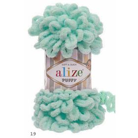 Alize 19 açık Mint 5'li Puffy El Örgü İpi