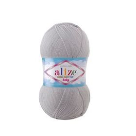 Alize 200 açık Gri 5'li Cotton Gold Fine Baby El Örgü İpi