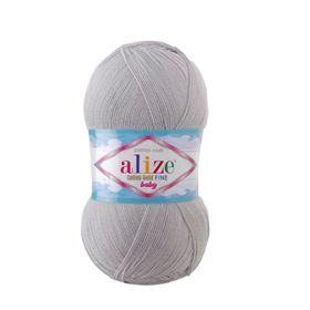 Alize 200 açık Gri 5'li Cotton Gold Fine Baby El Örgü İpi