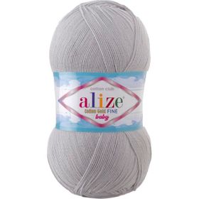 Alize 200 açık Gri 5'li Cotton Gold Fine Baby El Örgü İpi