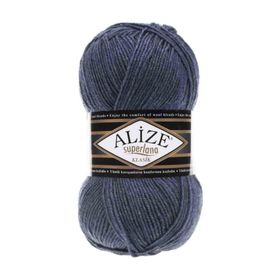 Alize 203 denim Melanj 5'li Süperlana Klasik El Örgü İpi