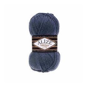 Alize 203 denim Melanj 5'li Süperlana Klasik El Örgü İpi