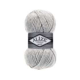 Alize 208 açık Gri Melanj 5'li Süperlana Maxi El Örgü İpi