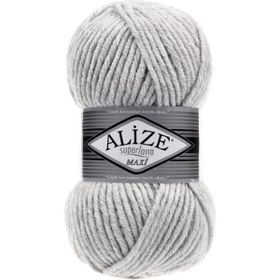Alize 208 Açık Gri Melanj Superlana Maxi 100 gr Örgü İpi