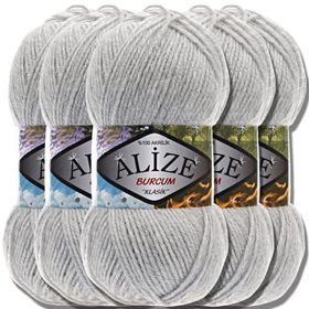 Alize 208 Açık Gri Melanj Superlana Maxi 100 gr Örgü İpi