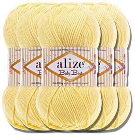 Alize 250 açık Sarı 5'li Baby Best El Örgü İpi
