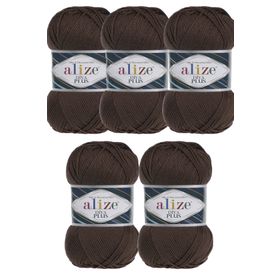 Alize 26 kahve 5'li Diva Plus El Örgü İpi