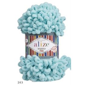 Alize 263 Turkuaz Puffy Fine El Örgü İpi