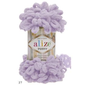 Alize 27 Açık Lila 5'li Puffy El Örgü İpi
