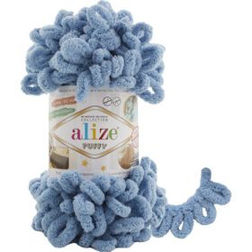 Alize 280 Puffy Orta Mavi 100 gr Örgü İpi