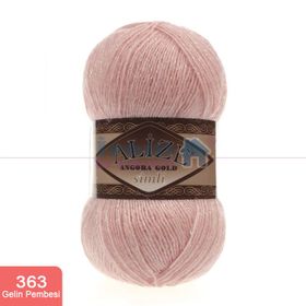 Alize 363 gelin Pembesi 5'li Angora Gold Simli El Örgü İpi