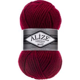 Alize 390 Vişne Superlana Maxi Örgü İpi