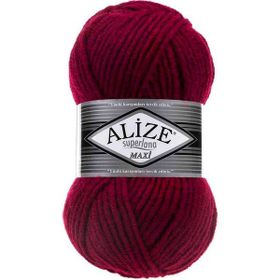 Alize 390 Vişne Superlana Maxi Örgü İpi