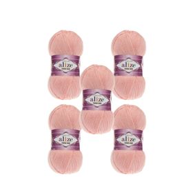 Alize 393 Pudra Pembesi 5'li Cotton Gold El Örgü İpi