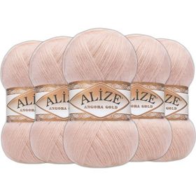 Alize 404 Pudra Pembe Angora Gold Simli El Örgü İpi