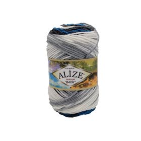 Alize 4200 5'li Burcum Batik Abrajlı Yeşil El Örgü İpi