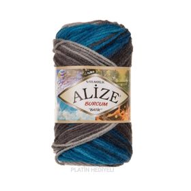 Alize 4200 5'li Burcum Batik Abrajlı Yeşil El Örgü İpi