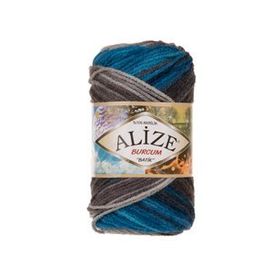 Alize 4200 5'li Burcum Batik Abrajlı Yeşil El Örgü İpi