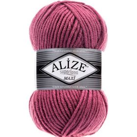 Alize 440 Superlana Maxi Koyu Gül 100 gr El Örgü İpi