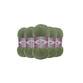 Alize 485 yeşil 5'li Cotton Gold El Örgü İpi