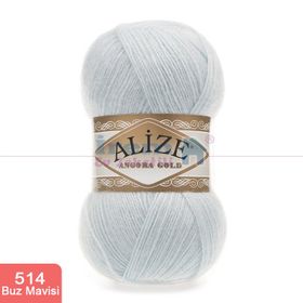Alize 514 Buz Mavisi 5'li Angora Gold El Örgü İpi