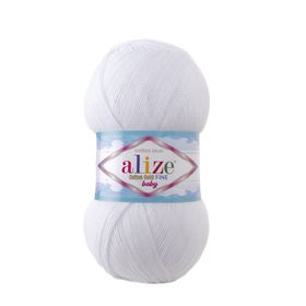 Alize 55 beyaz 5'li Baby Best El Örgü İpi