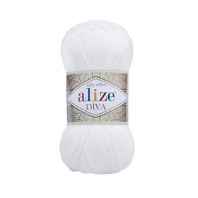 Alize 55 Beyaz 5'li Diva El Örgü İpi