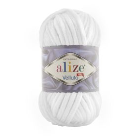 Alize 55 beyaz 5'li Velluto El Örgü İpi