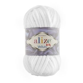 Alize 55 beyaz 5'li Velluto El Örgü İpi