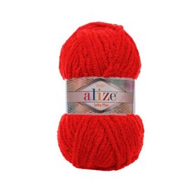Alize 56 kırmızı 5'li Soft Plus El Örgü İpi