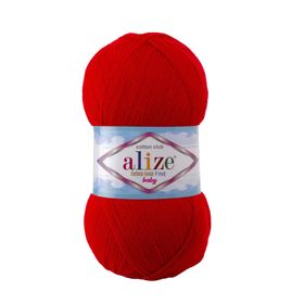 Alize 56 kırmızı 5'li Soft Plus El Örgü İpi