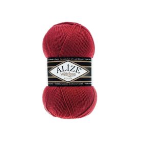 Alize 56 kırmızı 5'li Süperlana Klasik El Örgü İpi
