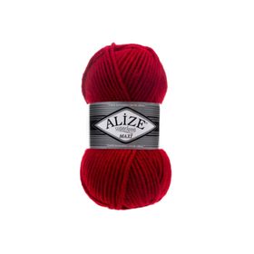 Alize 56 kırmızı 5'li Süperlana Tığ El Örgü İpi