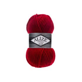 Alize 56 kırmızı 5'li Süperlana Tığ El Örgü İpi