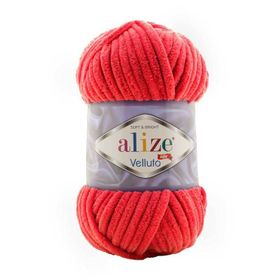 Alize 56 kırmızı 5'li Velluto El Örgü İpi
