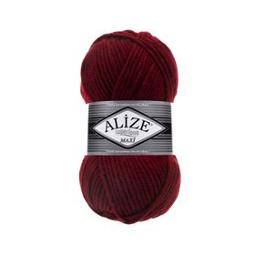 Alize 57 Bordo 5'li Süperlana Tığ El Örgü İpi