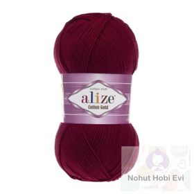 Alize 57 Bordo Cotton Gold Amigurumi Örgü İpi